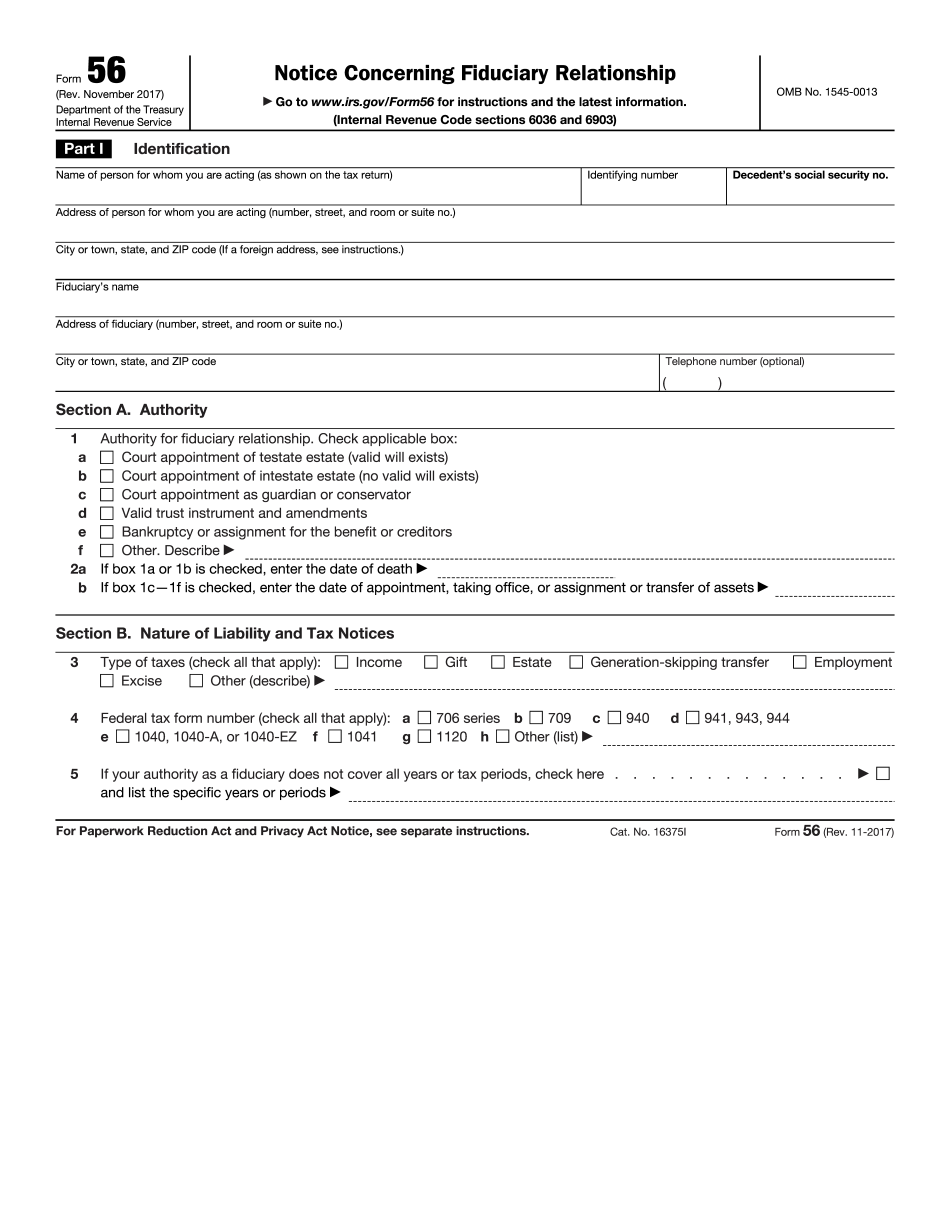 Irs Form 56 Instructions Fill Online Printable Fillab Vrogue co