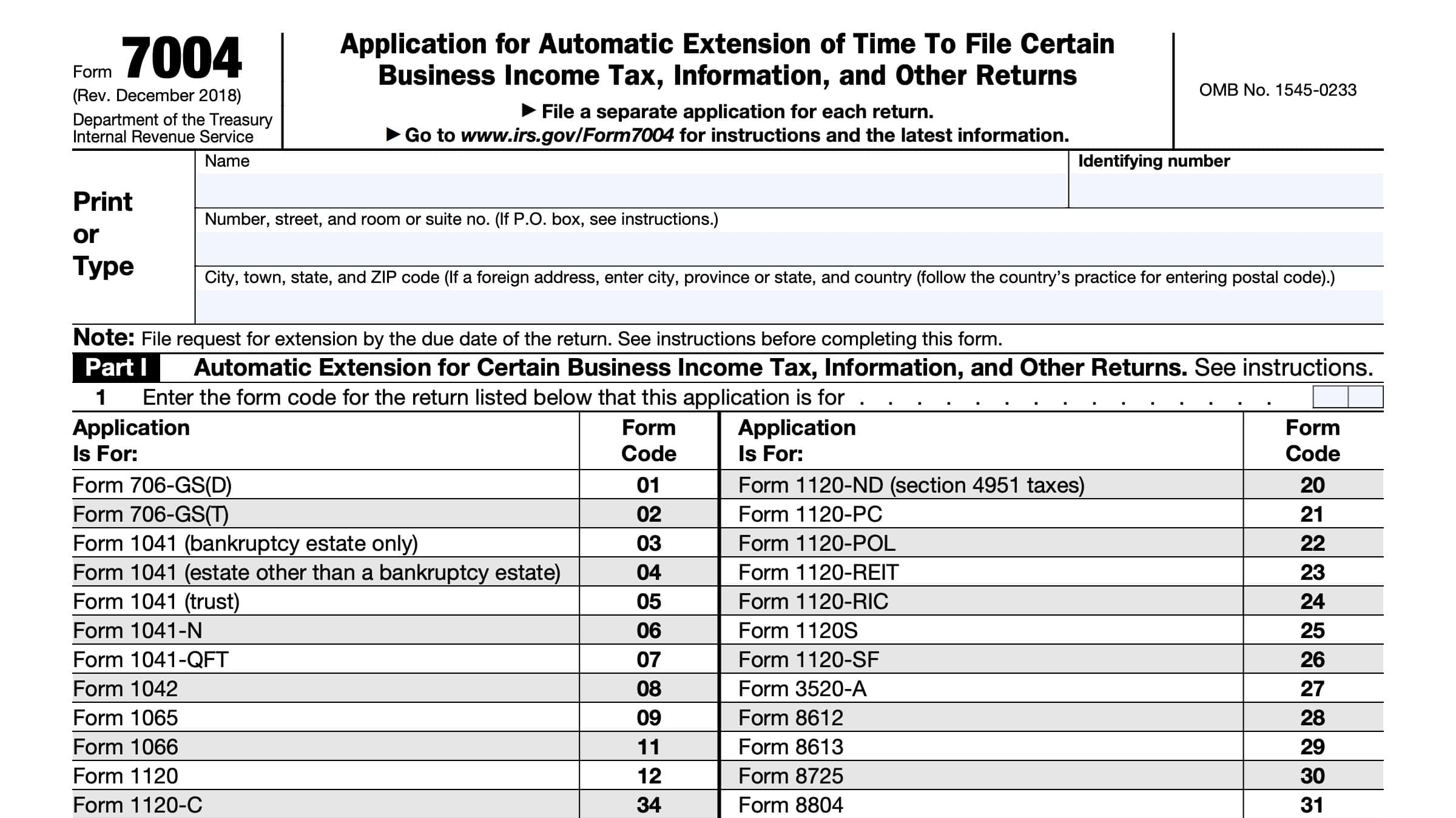 IRS Form 7004 Instructions Tax Extensions For Business Returns IRS Form 7004 Instructions Tax Extensions For Business Returns