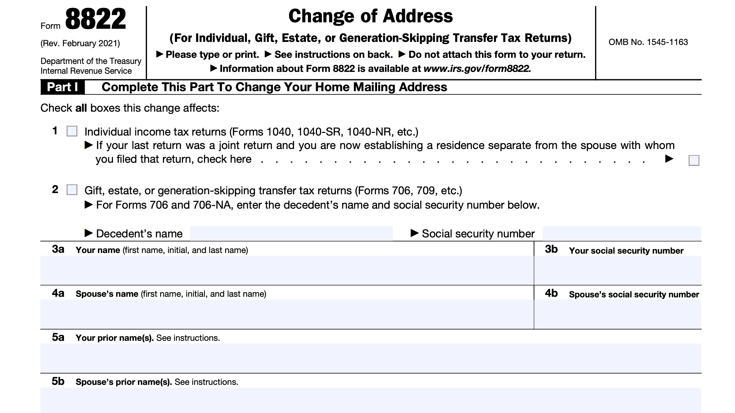 IRS Form 8822 Instructions Changing Your Address With The IRS IRS Form 8822 Instructions Changing Your Address With The IRS