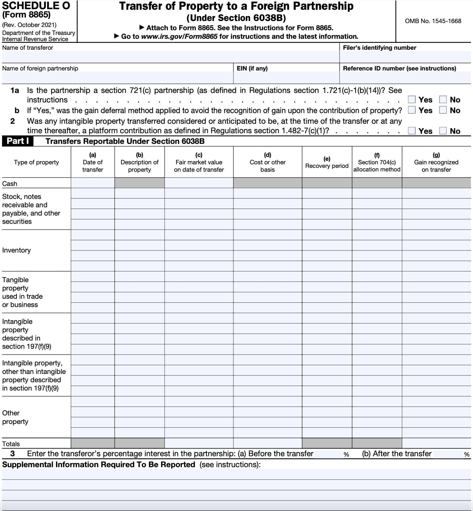 IRS Form 8865 Instructions Foreign Partnership Returns