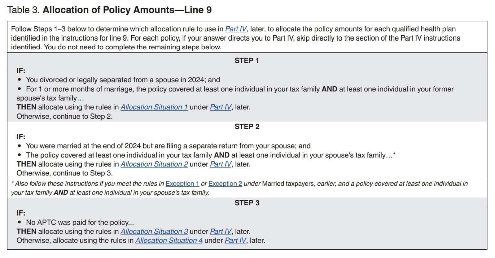 IRS Form 8962 Instructions Premium Tax Credit