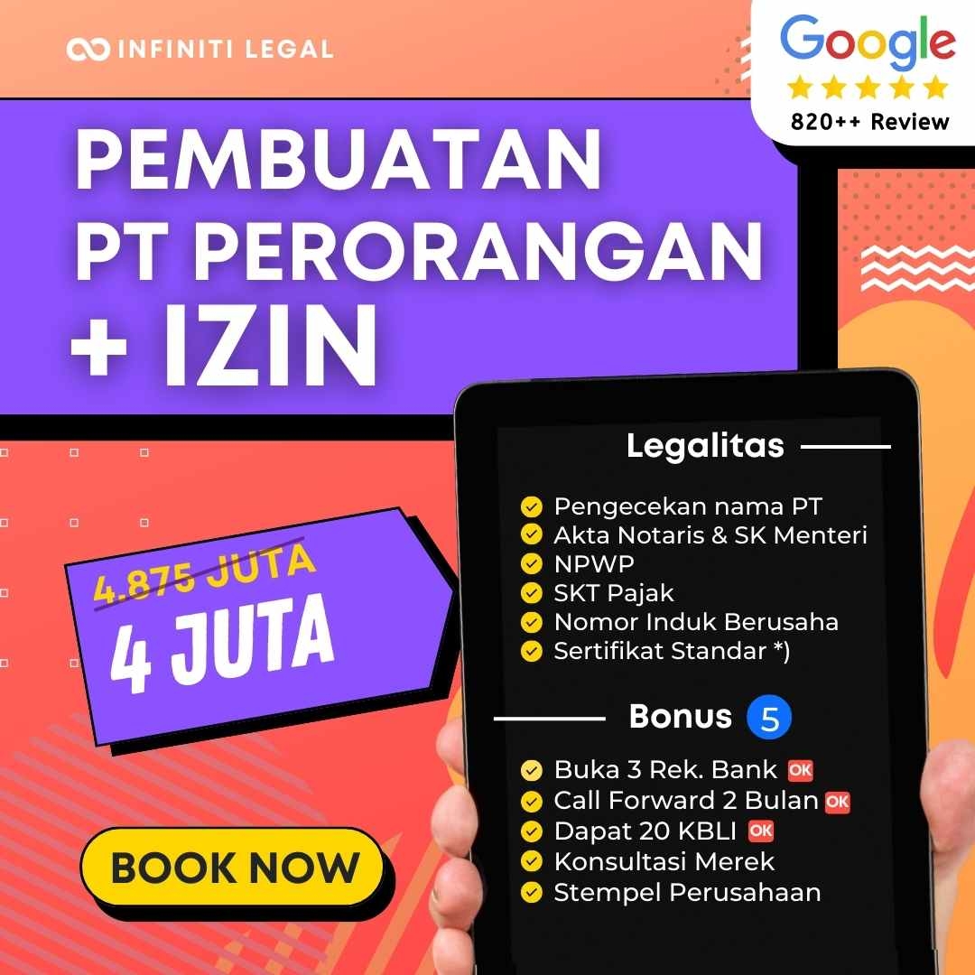 Jasa Pendirian PT Perorangan Promo PPKM 15 OFF