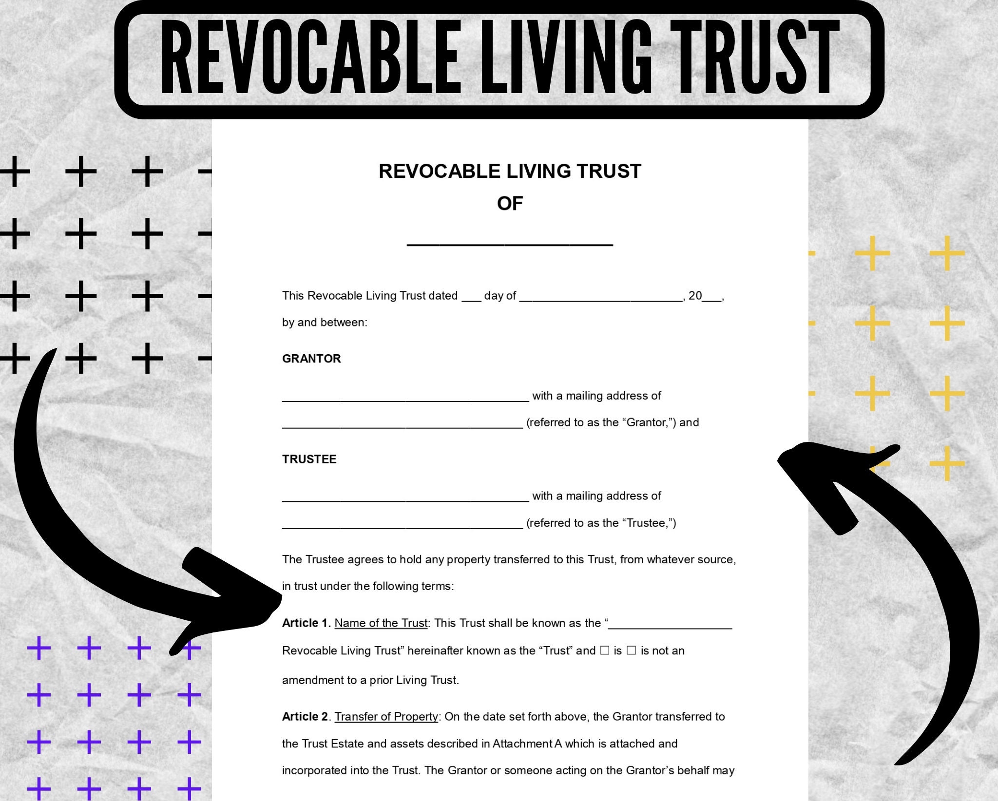 Living Trust Living Trust Form Living Trust Templates Etsy