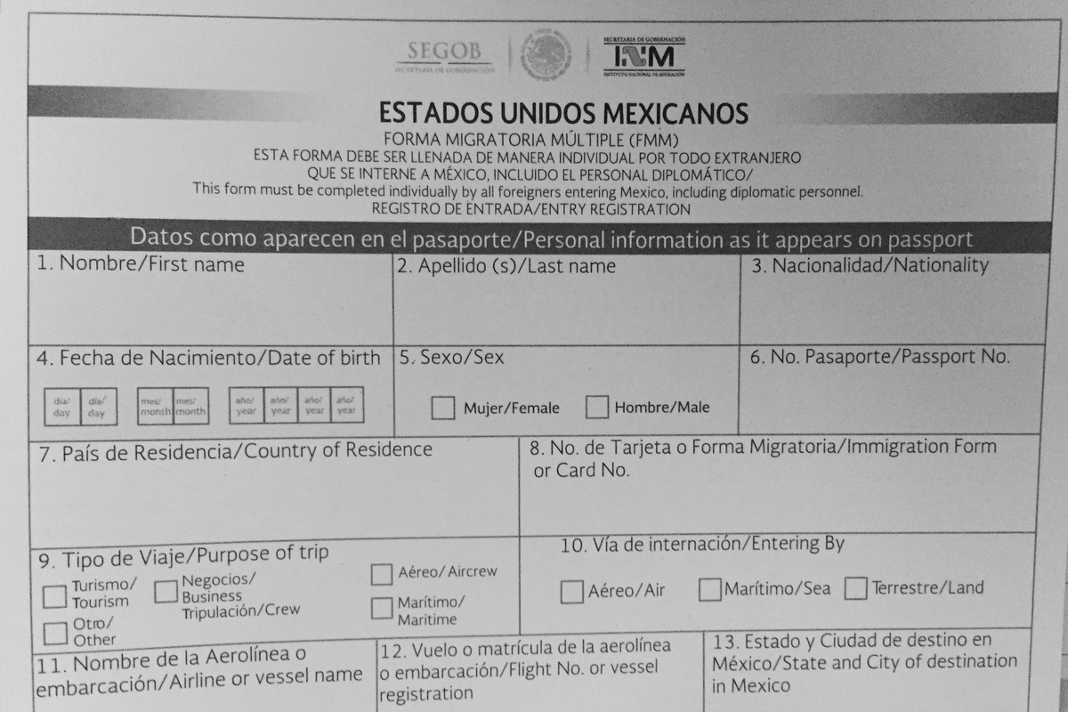 Mexico Phasing Out Use Of Paper Visitor Permits FMM 