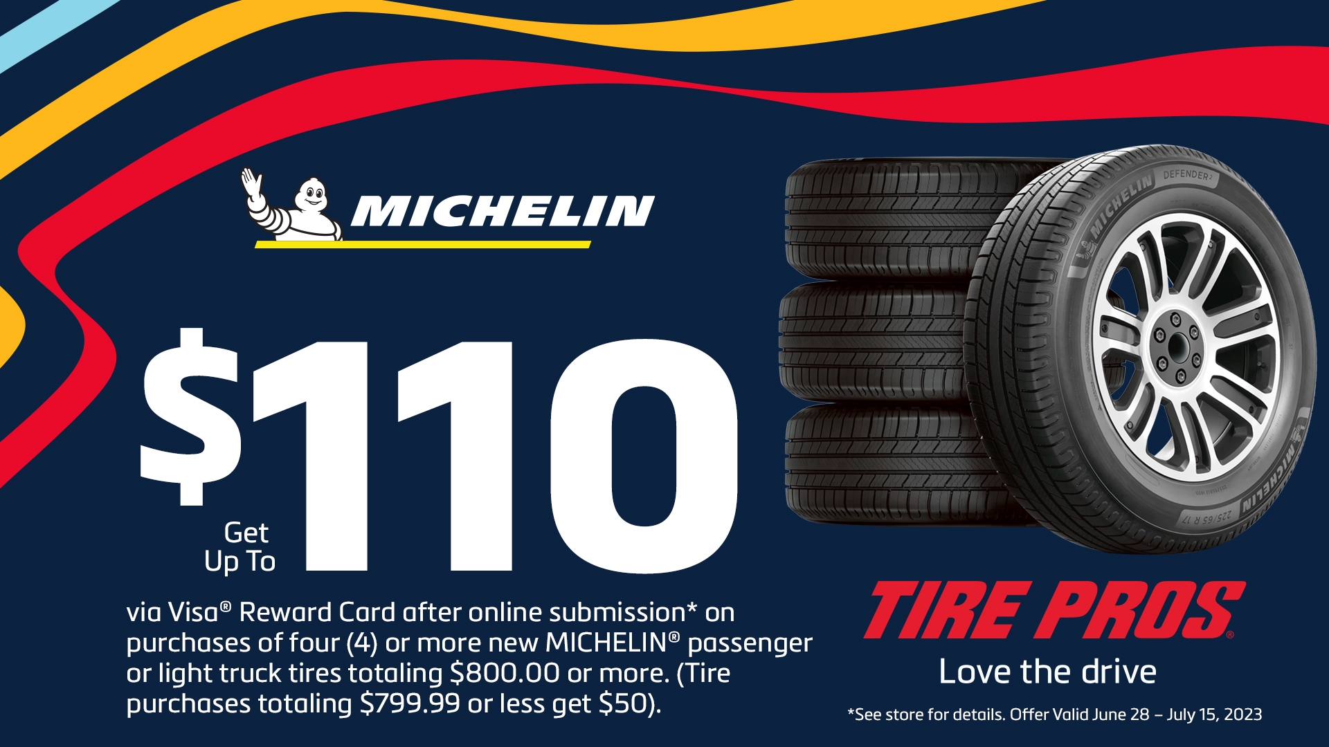 Michelin Up To 110 Consumer Rebate
