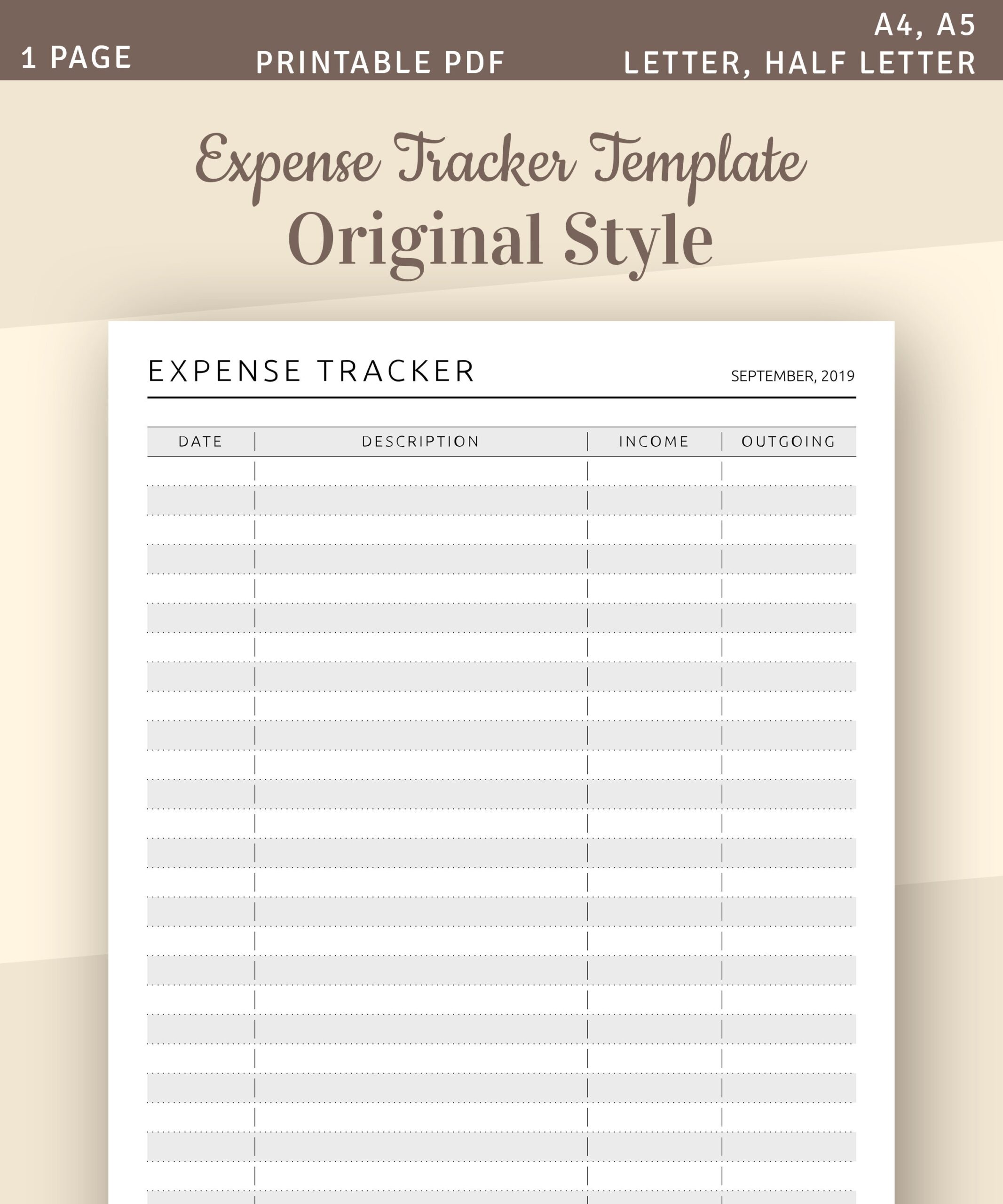 Monthly Expense Tracker Template Printable Monthly Budget Income Outgoing Budget Organizer A4 A5 Letter Half Letter Printable PDF Etsy UK
