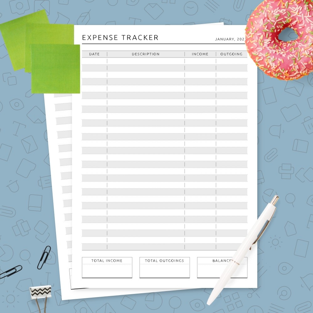 Monthly Income And Expense Tracker Formal Design