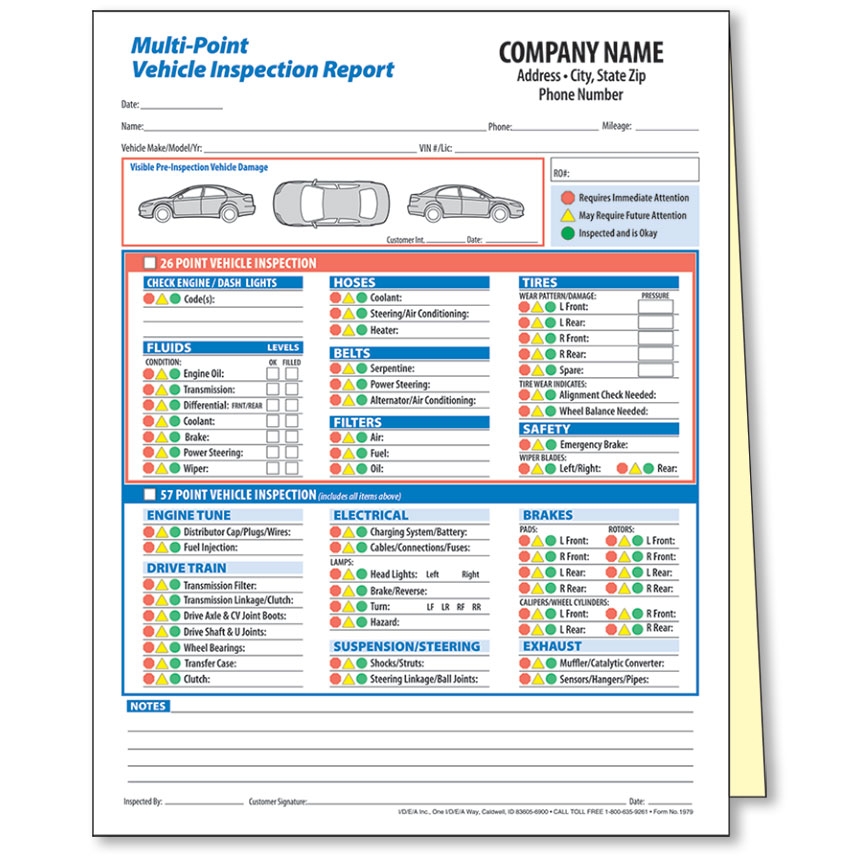 Multi Point Vehicle Inspection Form