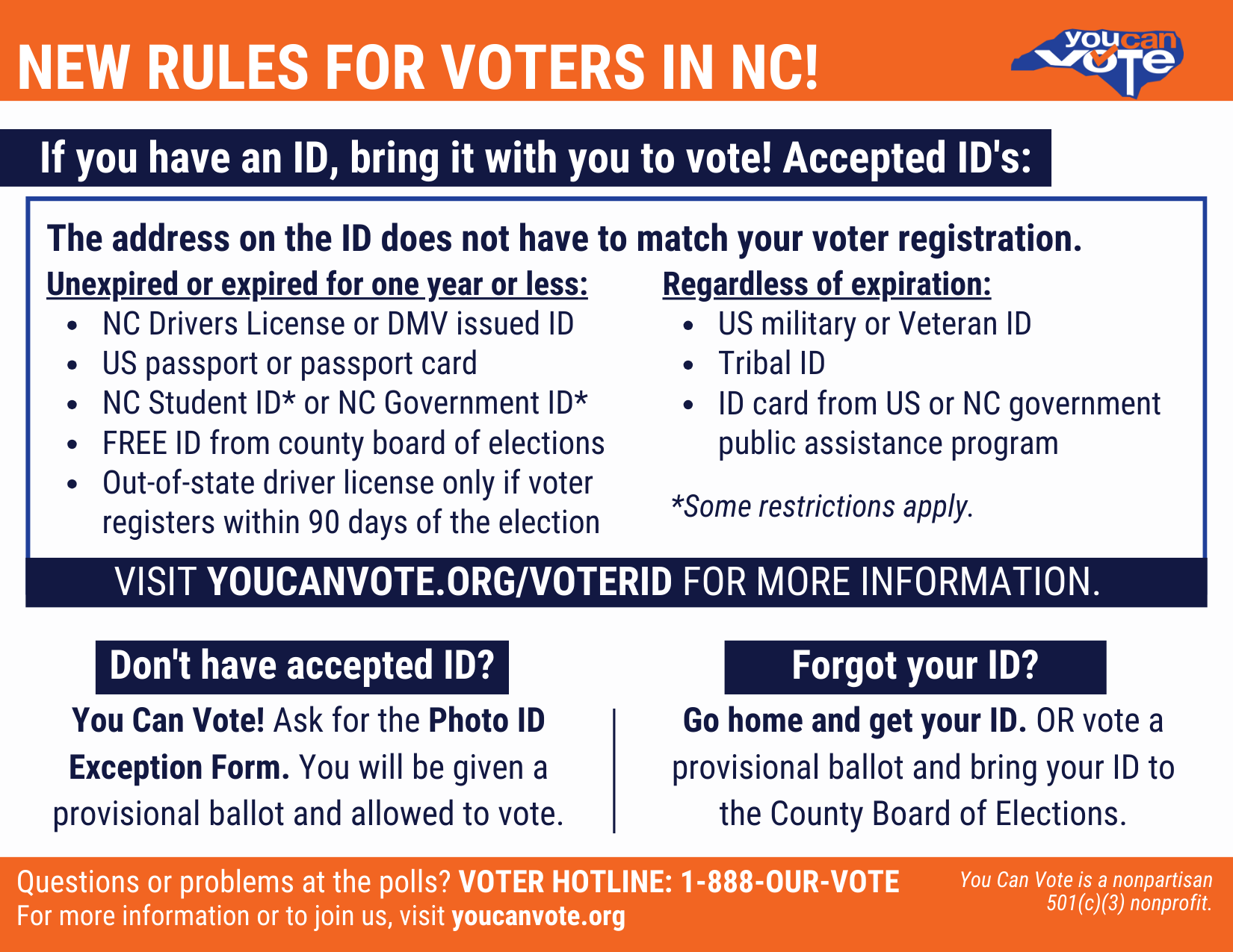 NC Voter Guide You Can Vote