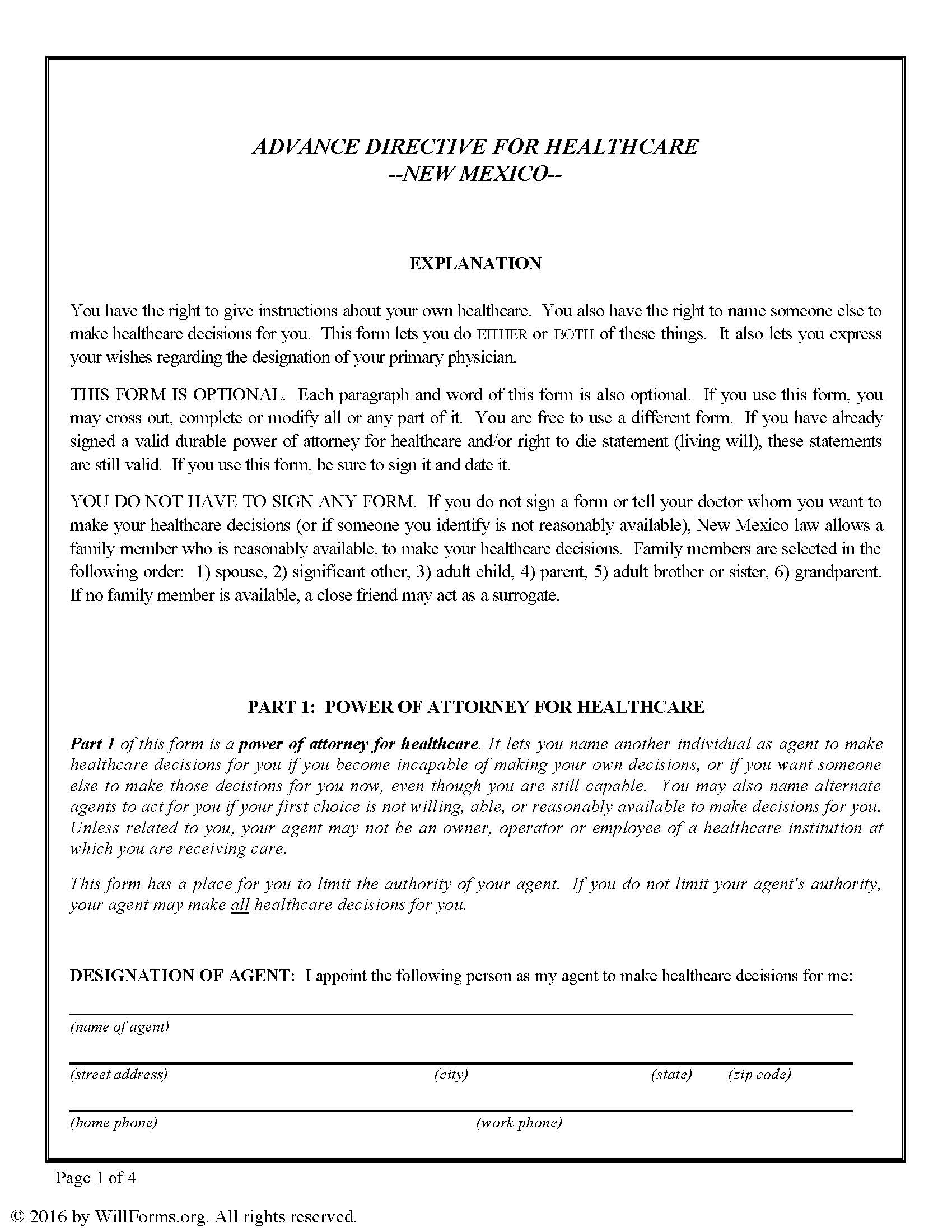 New Mexico Will Forms Last Will And Testament Living Will Archives Will Forms Will Forms