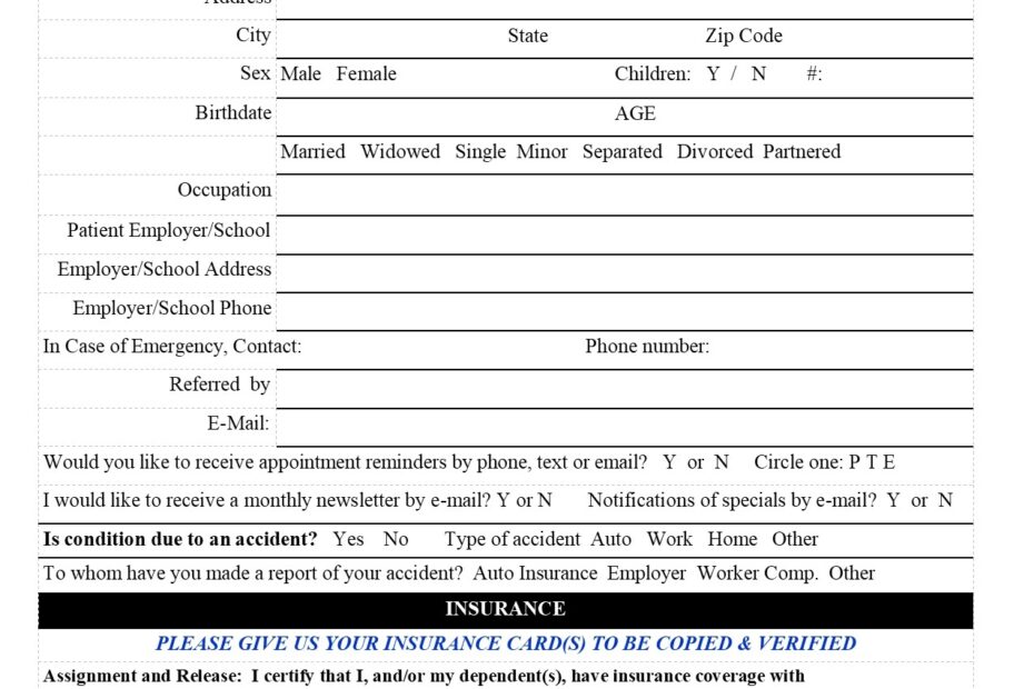New Patient Forms U0026 Map Back To Life Chiropractic