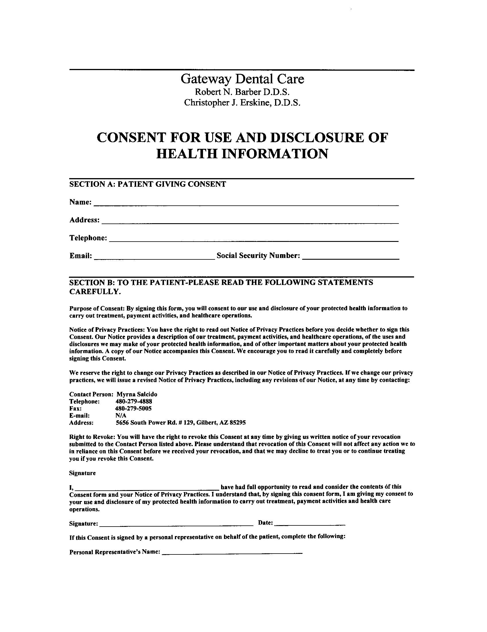 New Pt Consent Gilbert Dentist Dentist In Gilbert Arizona AZ Family U0026 Cosmetic Dentistry Dr Robert Barber U0026 Dr Christopher Erskine