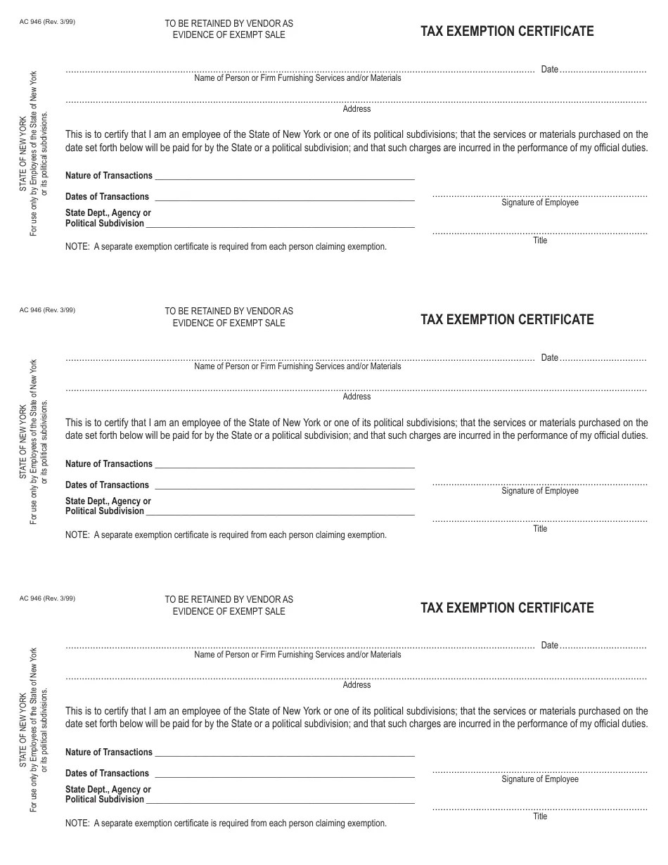 Ny Farm Tax Exempt Form