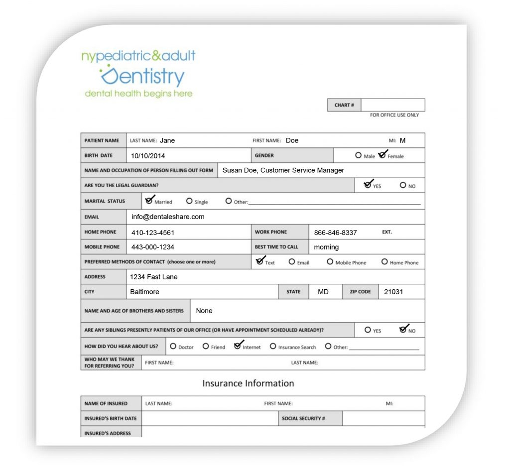 Online Patient Forms Dentaleshare