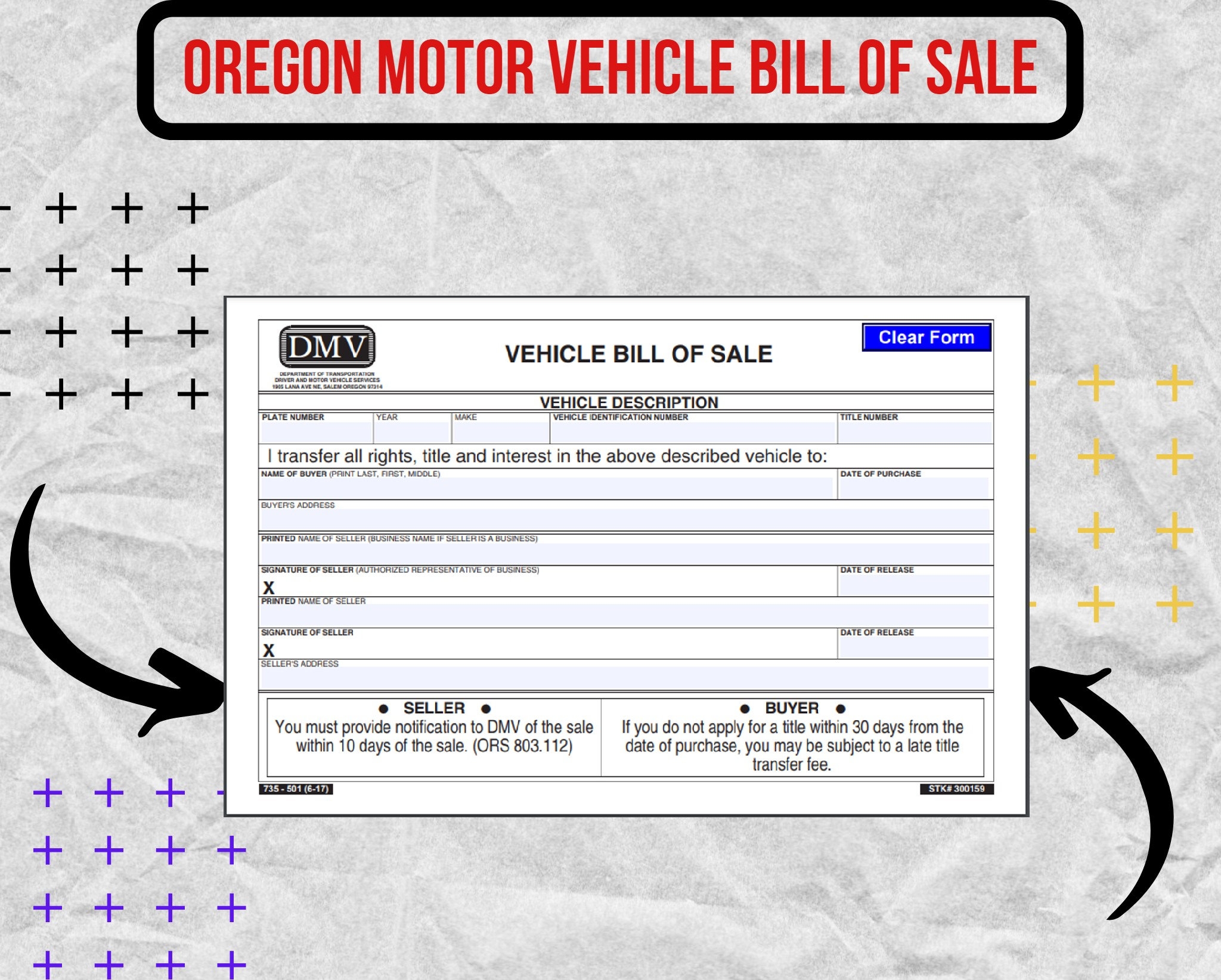 Oregon Motor Vehicle Bill Of Sale Form 735 501 Oregon Motor Vehicle Bill Of Sale Form Oregon Motor Vehicle Bill Of Sale Template Etsy Ireland