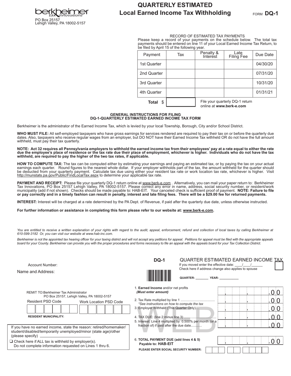Pa Personal Income Tax Form Form