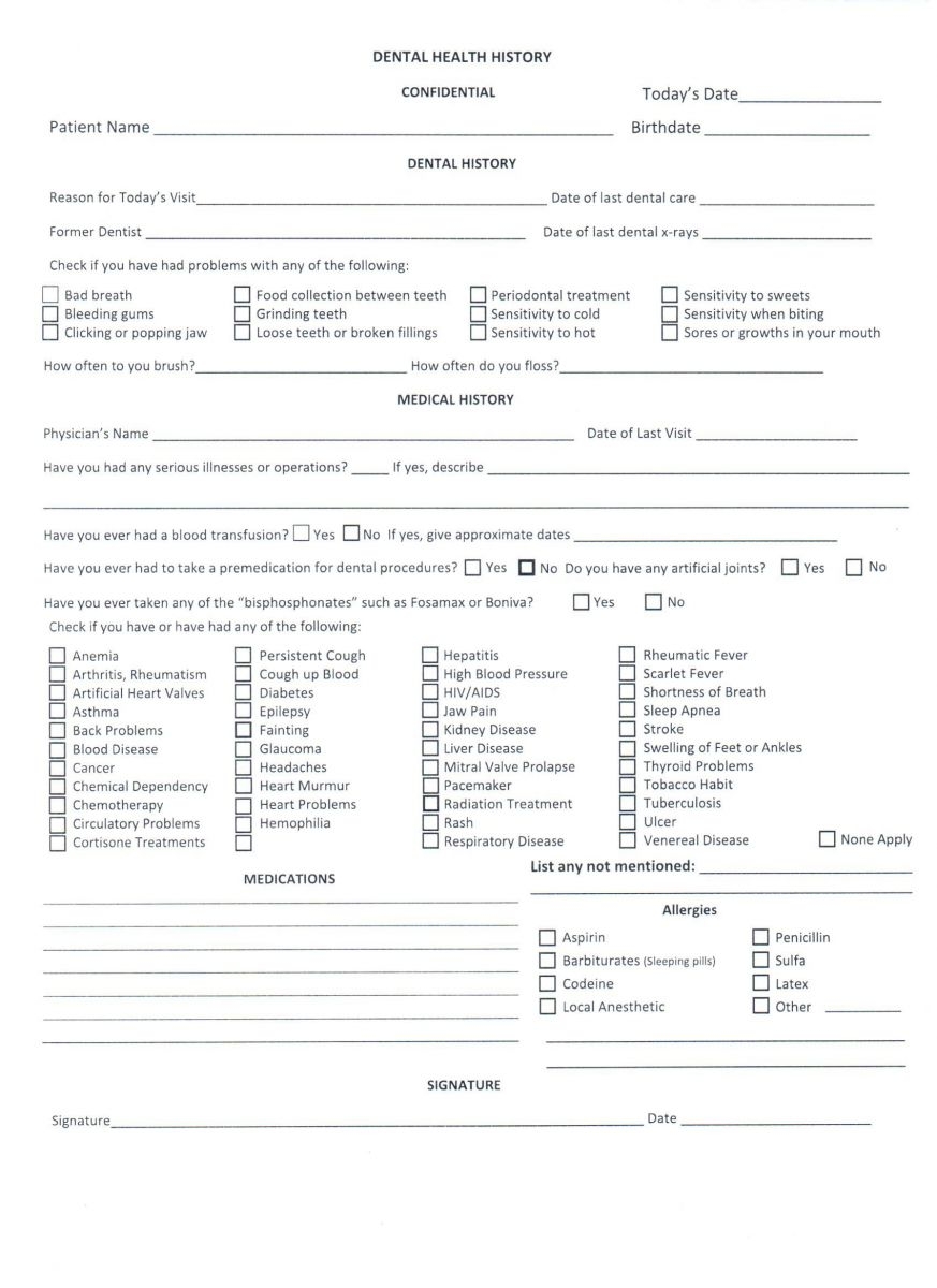 Patient Forms Kelly S Janecek DDS Santa Fe NM