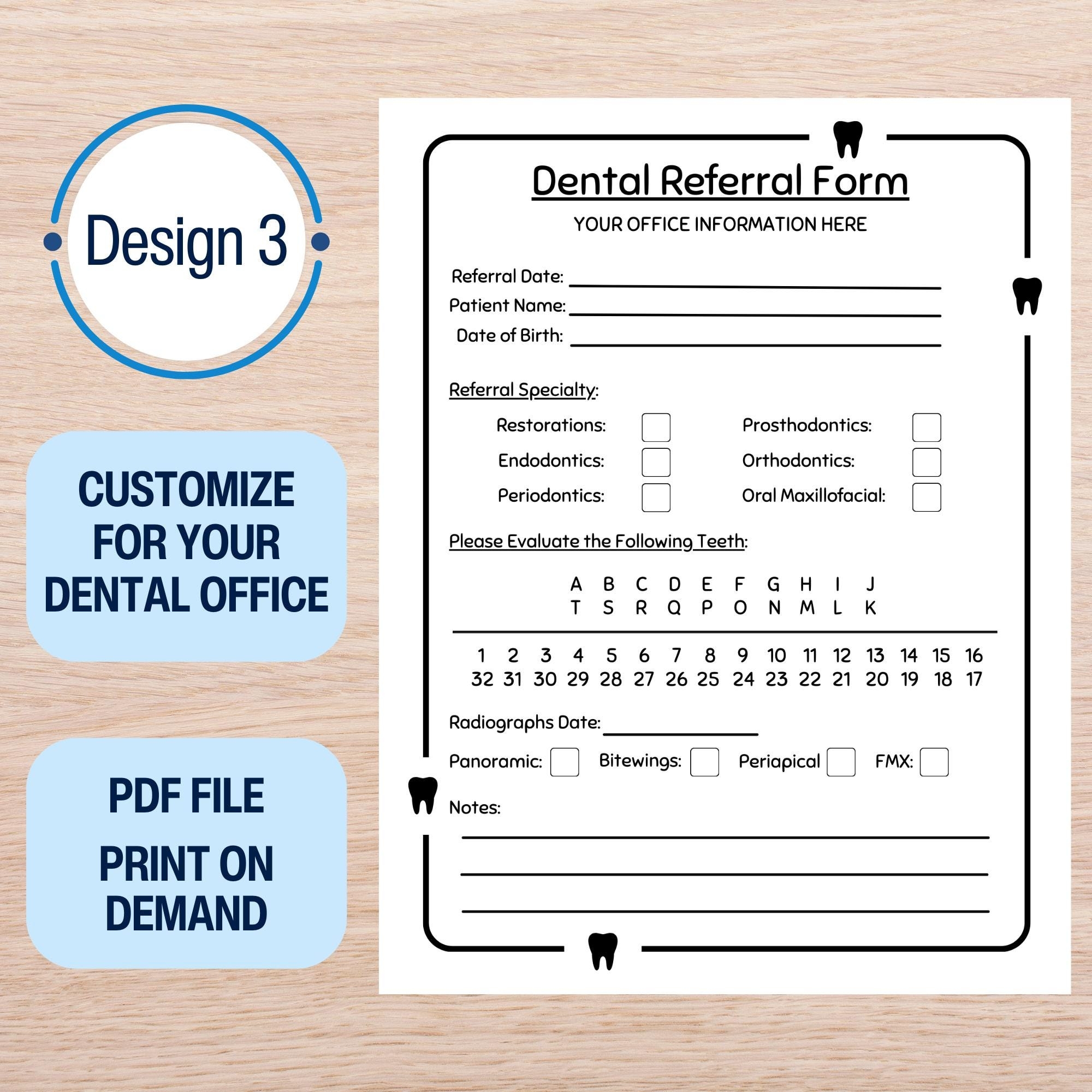 Personalized Dental Referral Form For Dental Office Form New 