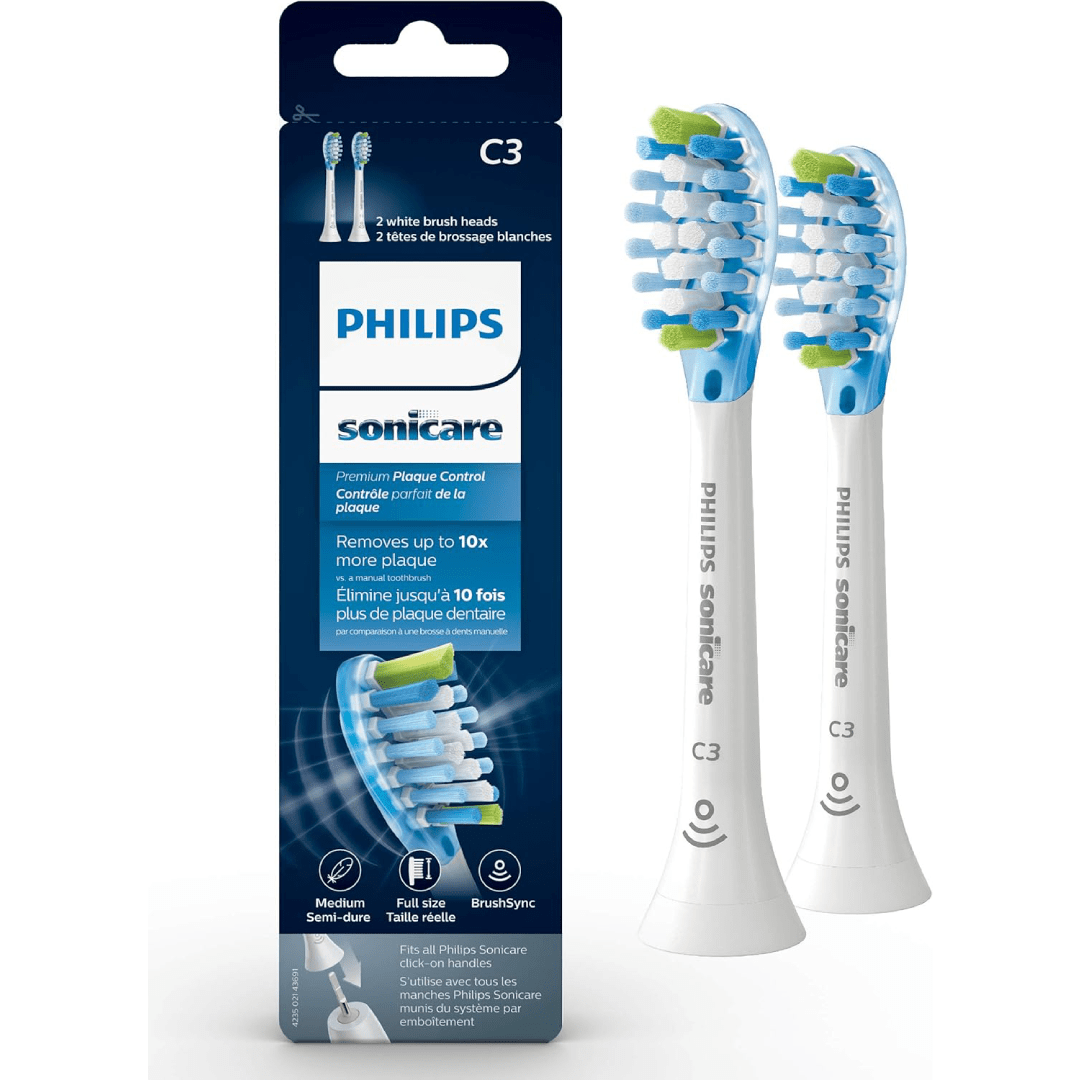 Philips Sonicare Premium Plaque Control RFID Replacement Brush Heads White 2 Pack Top USA Cosmetic Brands In Sri Lanka Liberty Store
