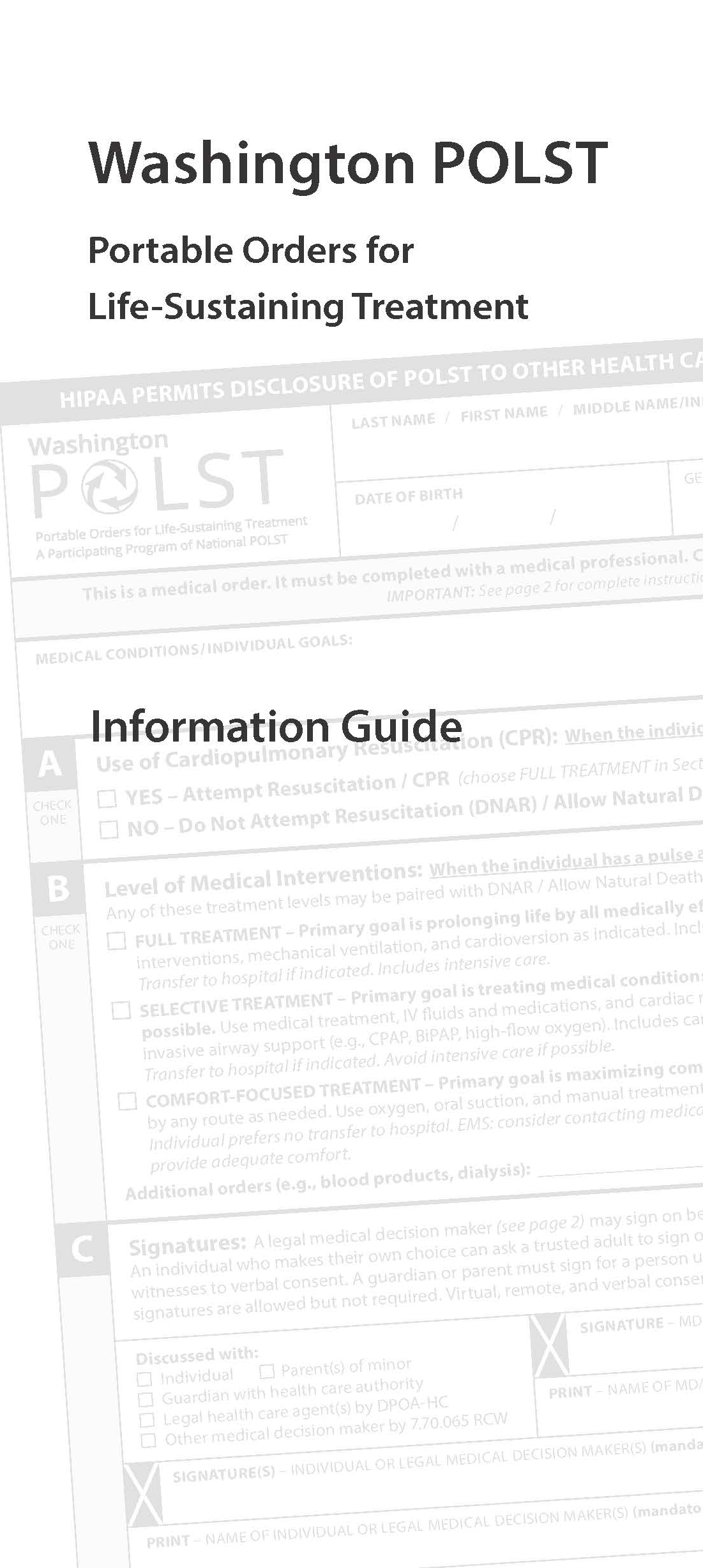 POLST POLST Form POLST Brochure
