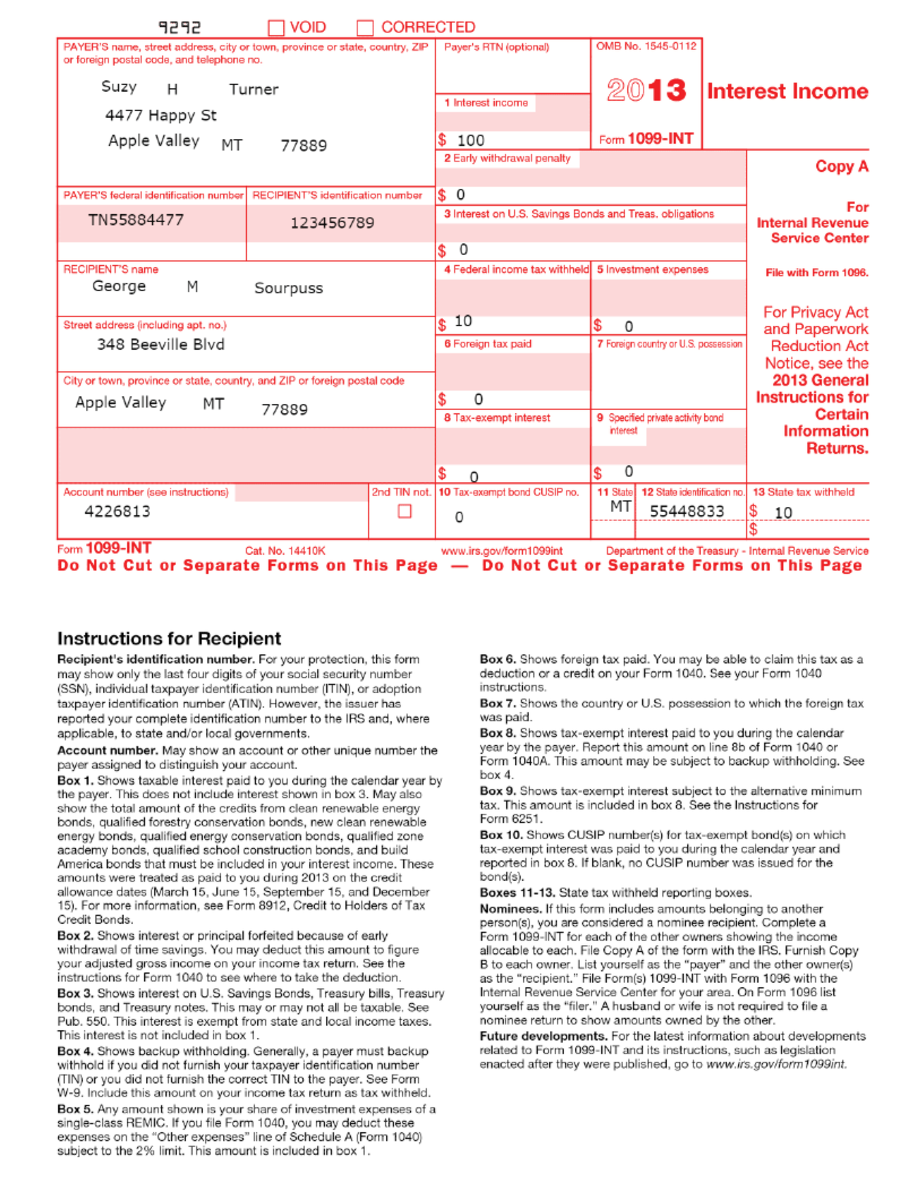 Printable 1099 int Form 2024 1099 INT Tax Forms 25 Pack IRS Approved For Interest Income Reporting 1099 int Form 2023