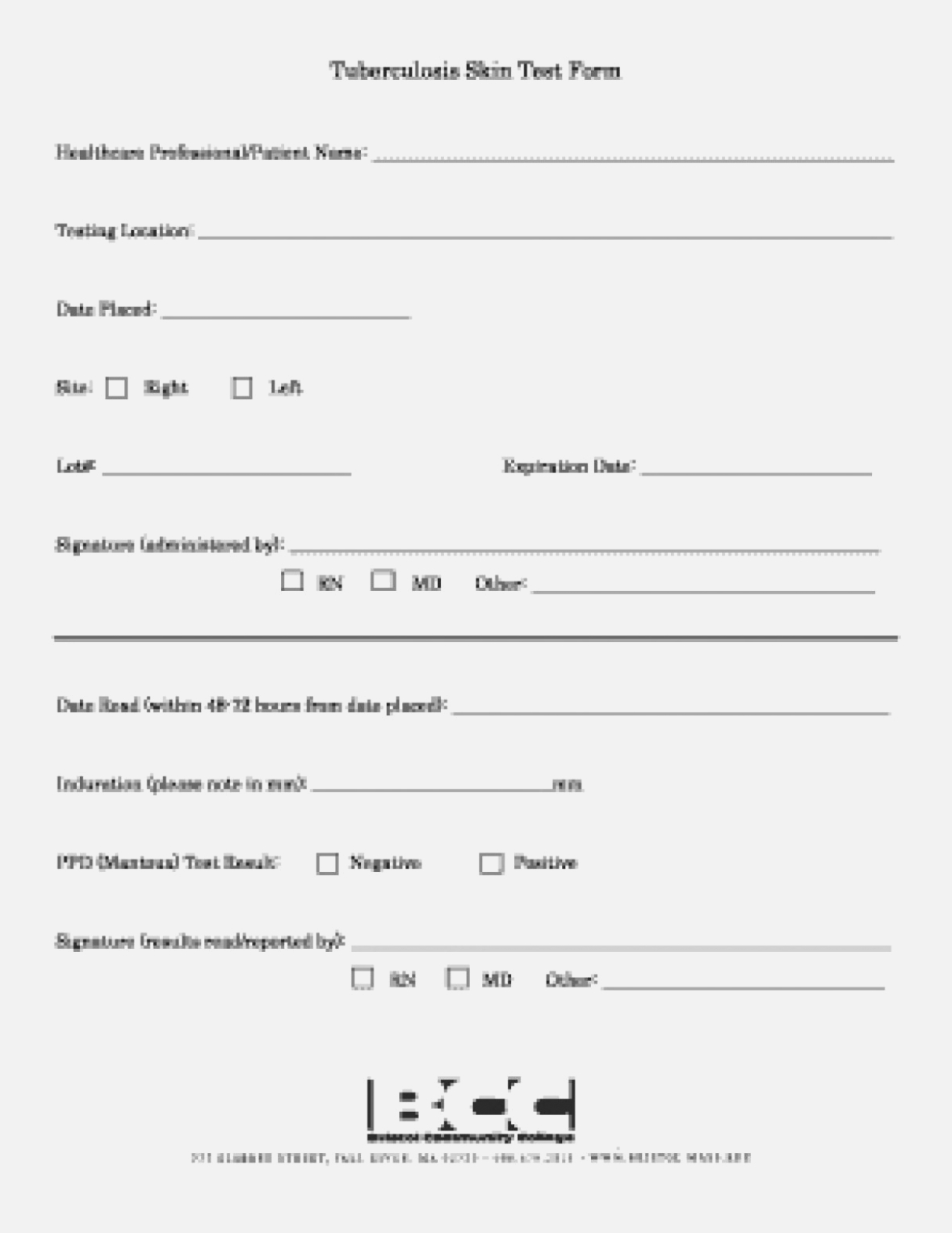 Printable 2 Step Tb Test Form For Employment