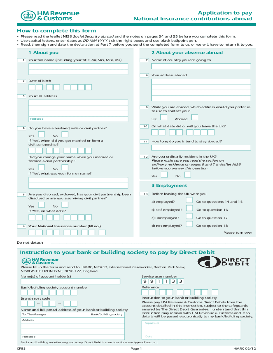 Printable Cf83 Form Fill Online Printable Fillable Blank
