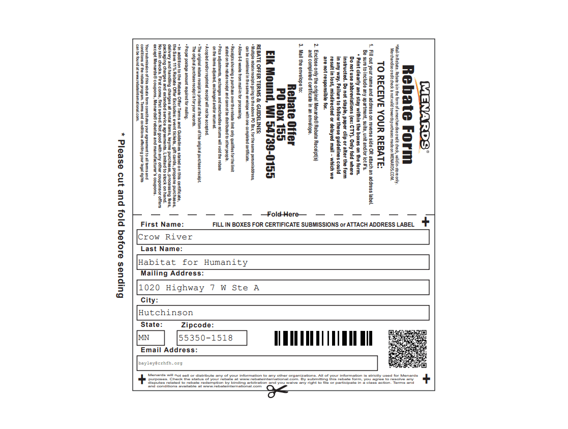 Printable Menards Rebate Form Printable Design Resources