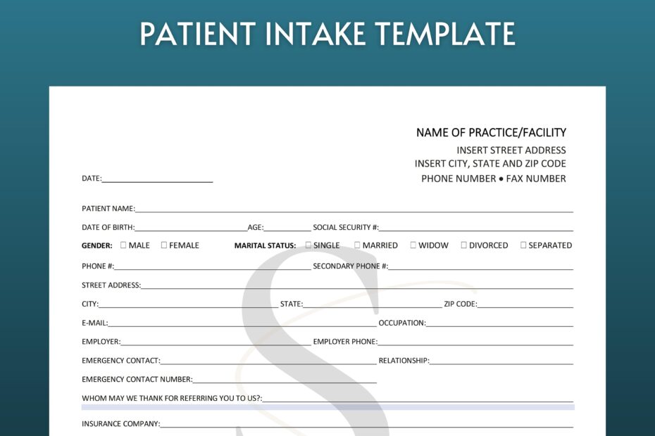 Printable New Patient Intake Form Digital Download Patient Registration Form Instant Download Editable Medical Office Forms And Templates Etsy Canada