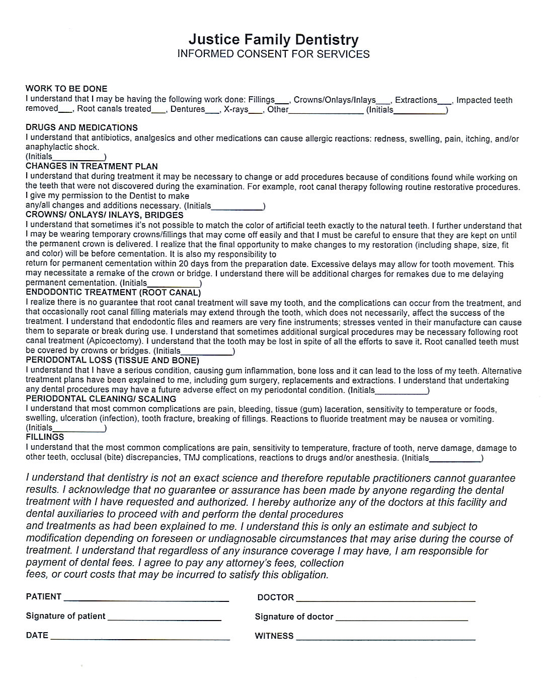 Printable Patient Forms Justice Family Dentistry Printable Patient Forms Justice Family Dentistry