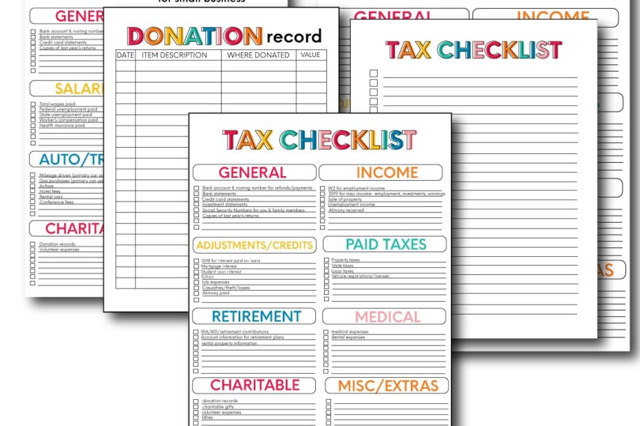 Printable Tax Forms For Your Budget Binder