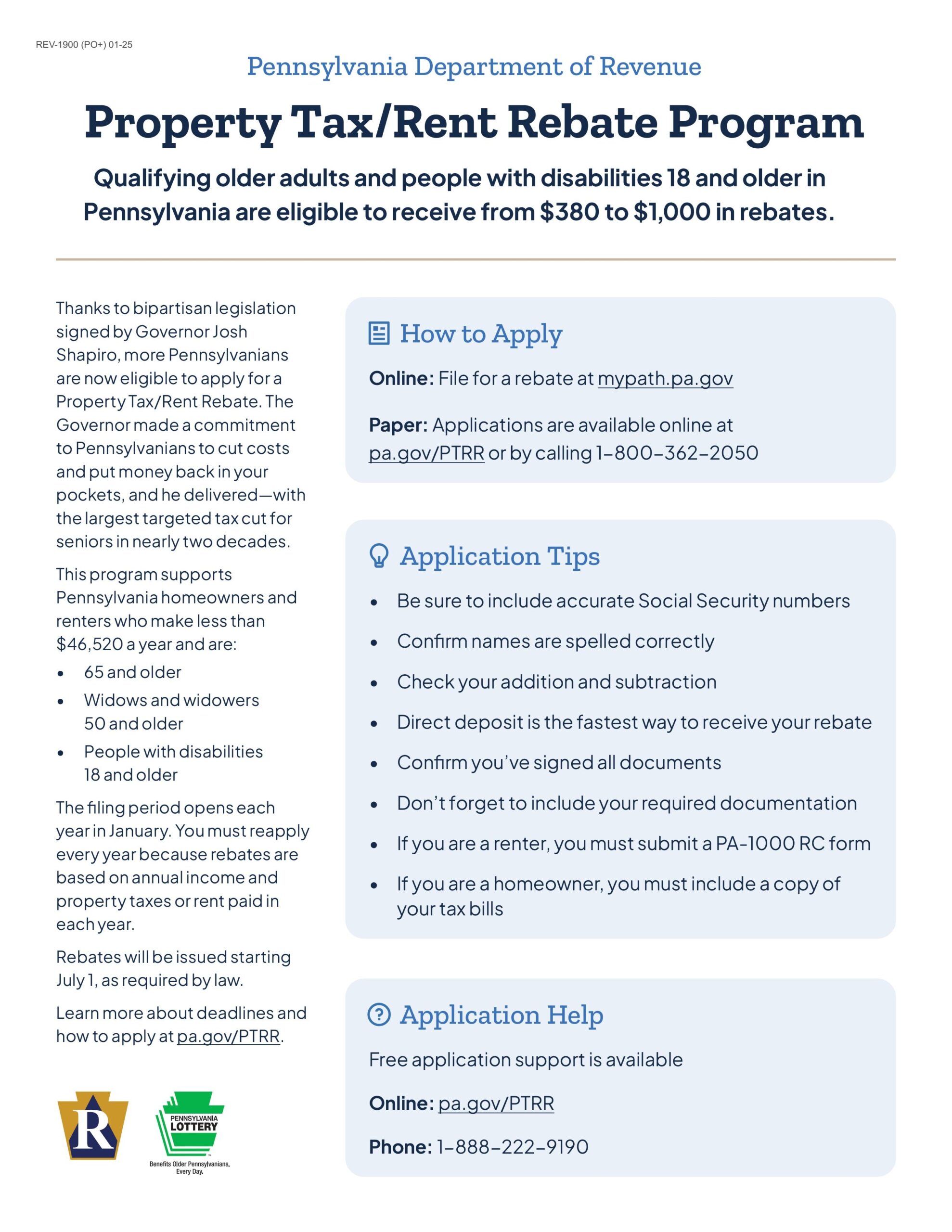 Property Tax Rent Rebate Toolkit Department Of Revenue 