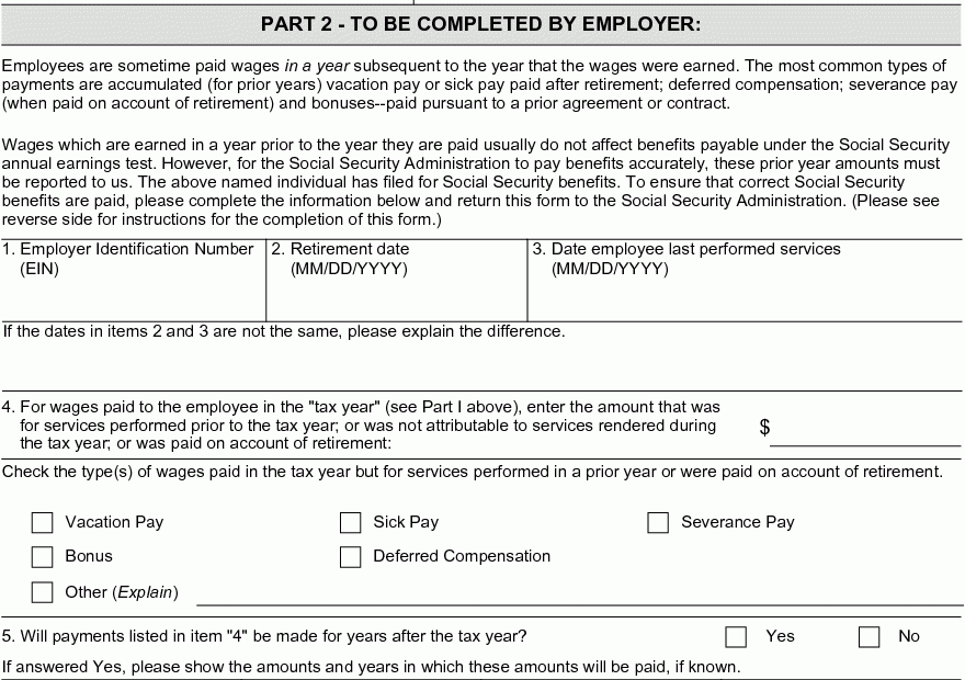 Publication 957 01 2024 Reporting Back Pay And Special Wage Payments To The Social Security Administration Internal Revenue Service