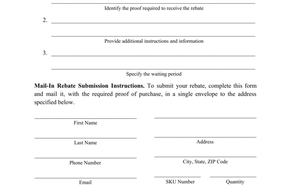 Rebate Form Fill Out Sign Online And Download PDF Templateroller
