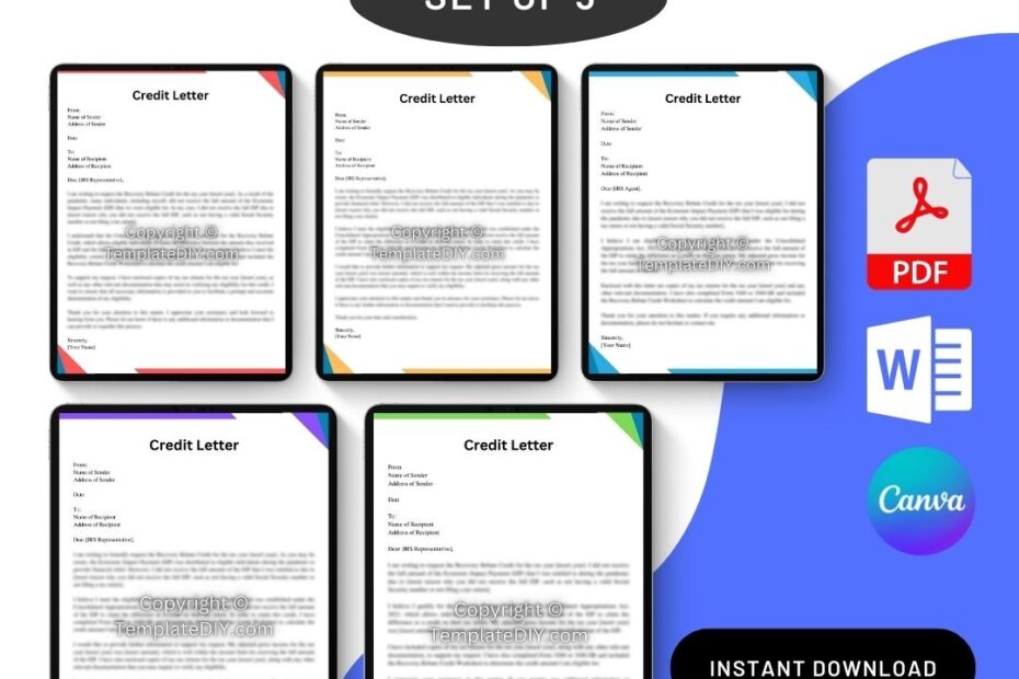 Recovery Rebate Credit Letter Sample Template And Examples