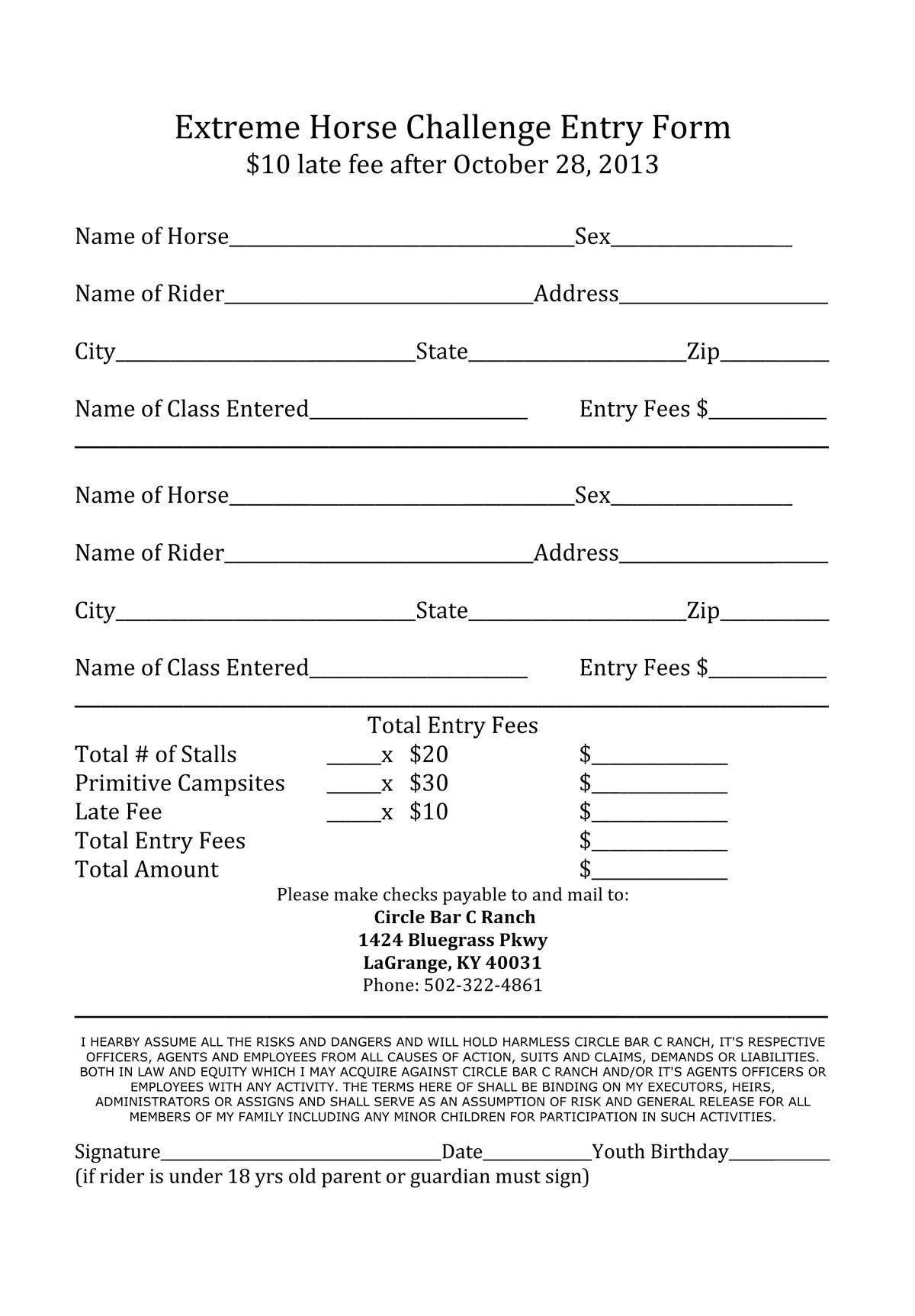 Registration Forms 