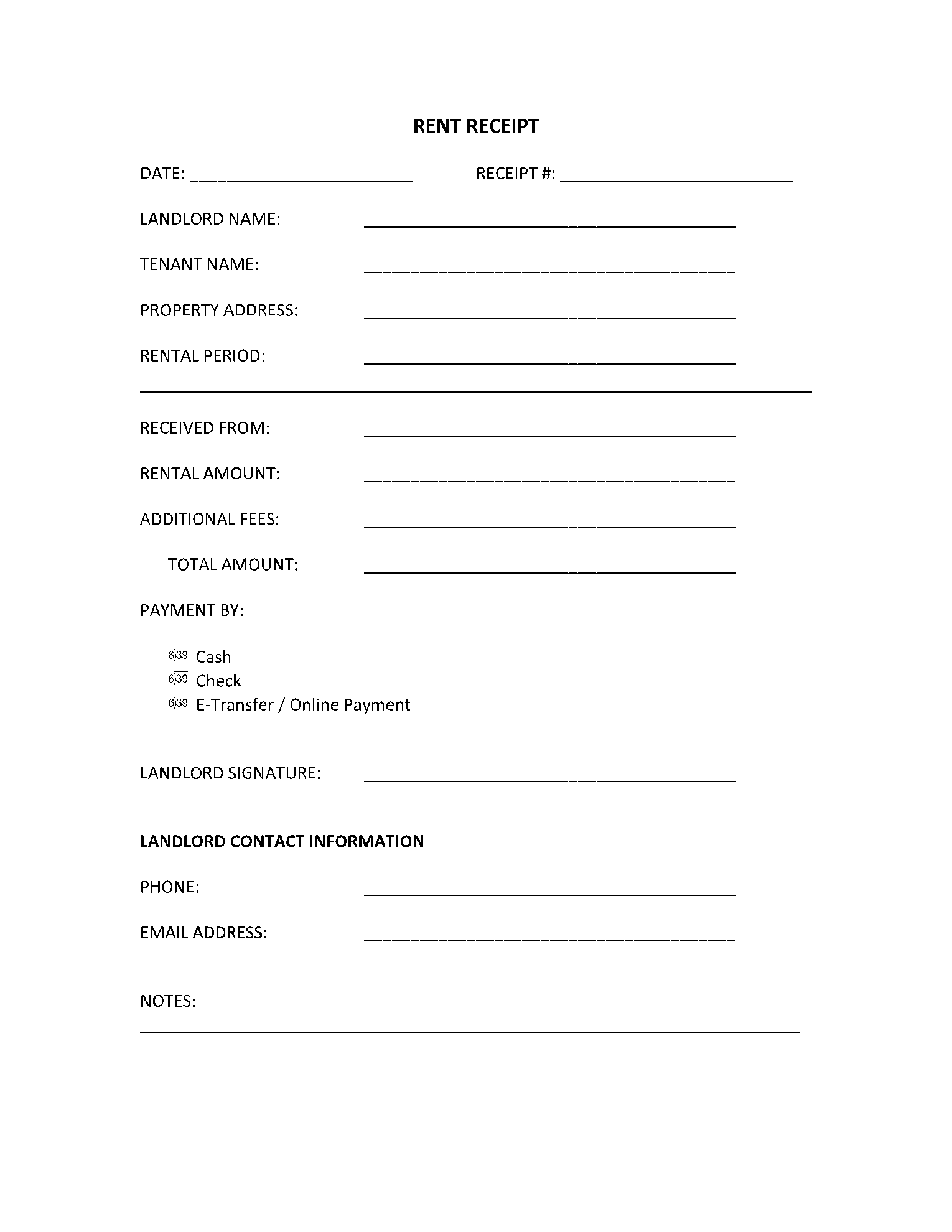 Rent Receipt Template Get Printable Form CocoDoc