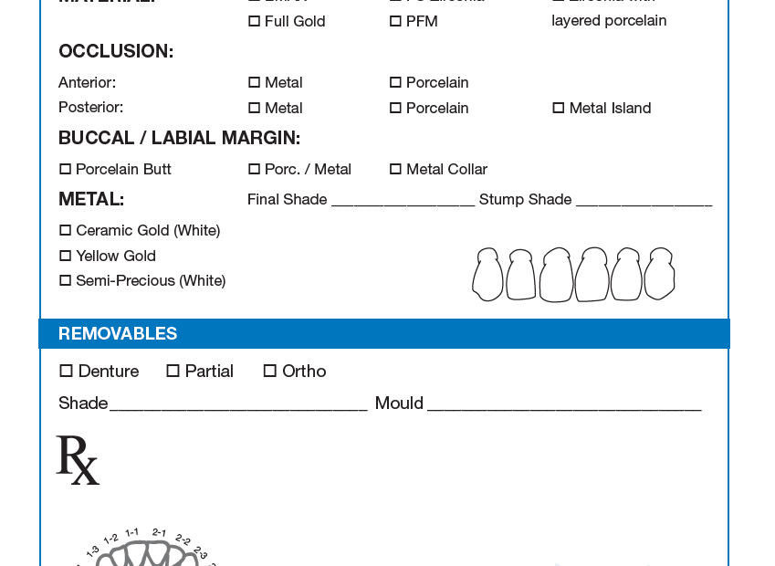 Rx Forms Polar Dental Lab