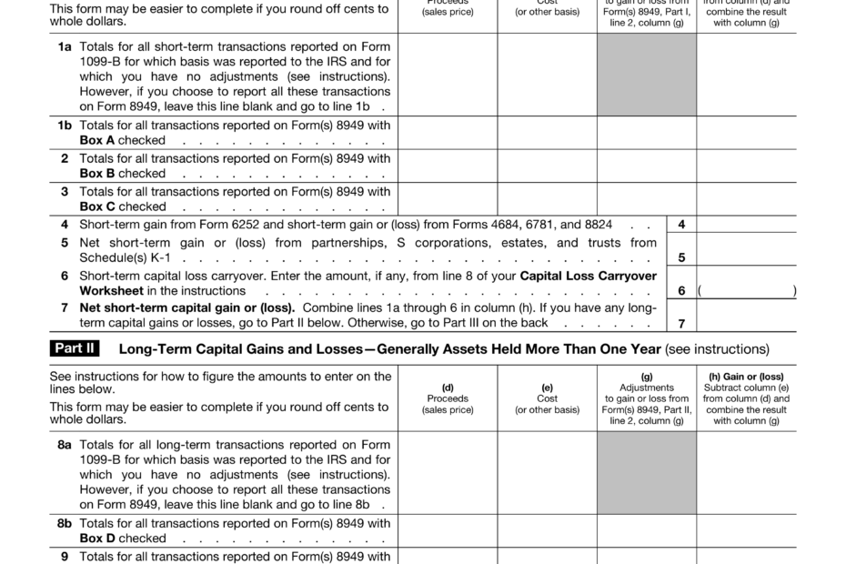 Schedule D Form 1040 2024 2025 Fill And Edit Online PDF Guru