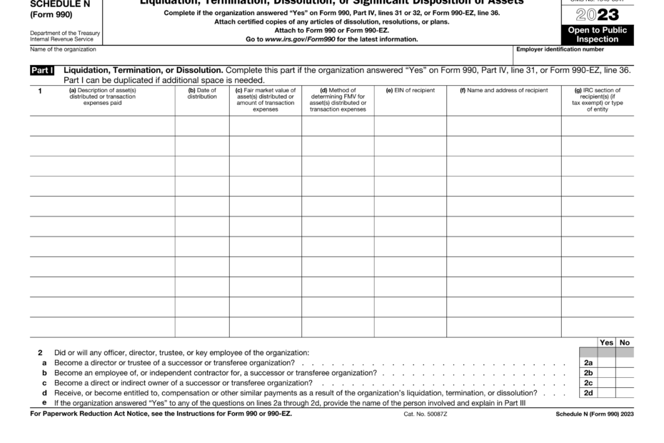Schedule N Form 990 2024 2025 Fill Forms Online PDF Guru
