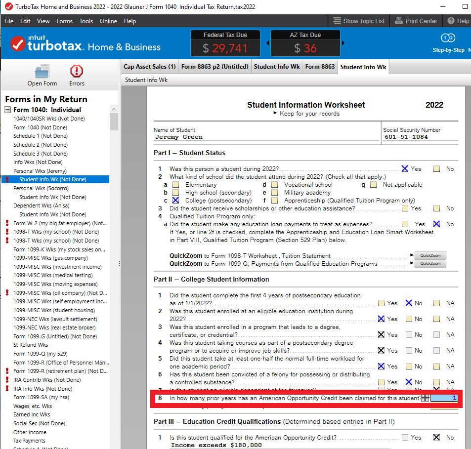 Solved TAX ACTIVITY 2 UfeffComplete Form 8863 UfeffForm 8863 Chegg Worksheets Library