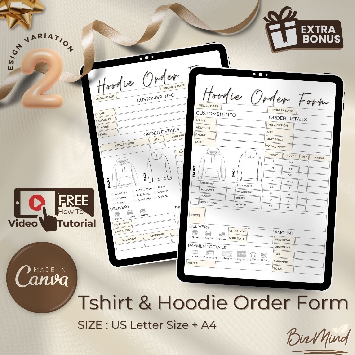 T shirt Or Hoodie Order Form Template