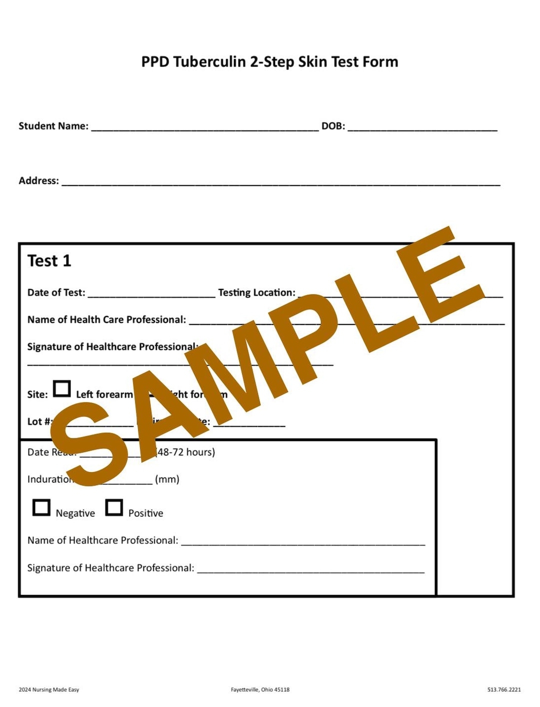 TB 2 step Documentation Form Etsy