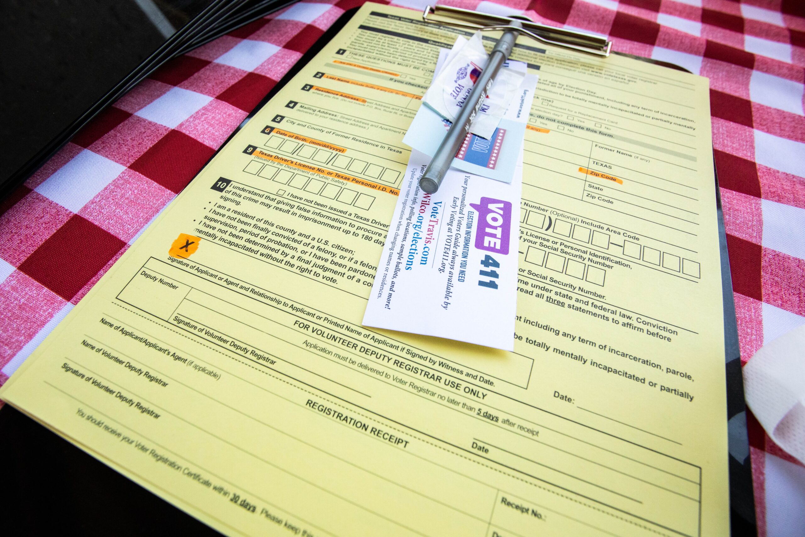 Texas Says Supply Chain Issues Have Limited The Number Of Voter Registration Forms It Can Give Out KUT Radio Austin s NPR Station