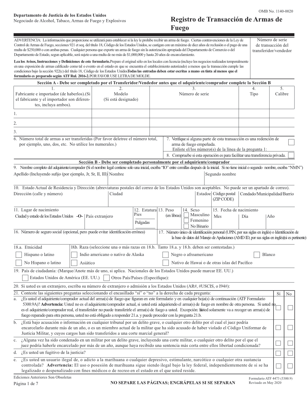 The New Form 4473 Is Here What s Changed Firearms Compliance 