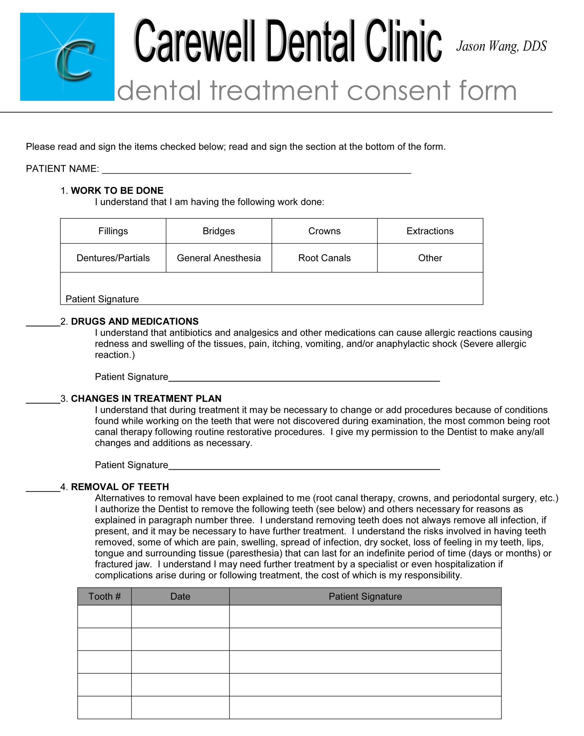 Treatment Consent Form 1