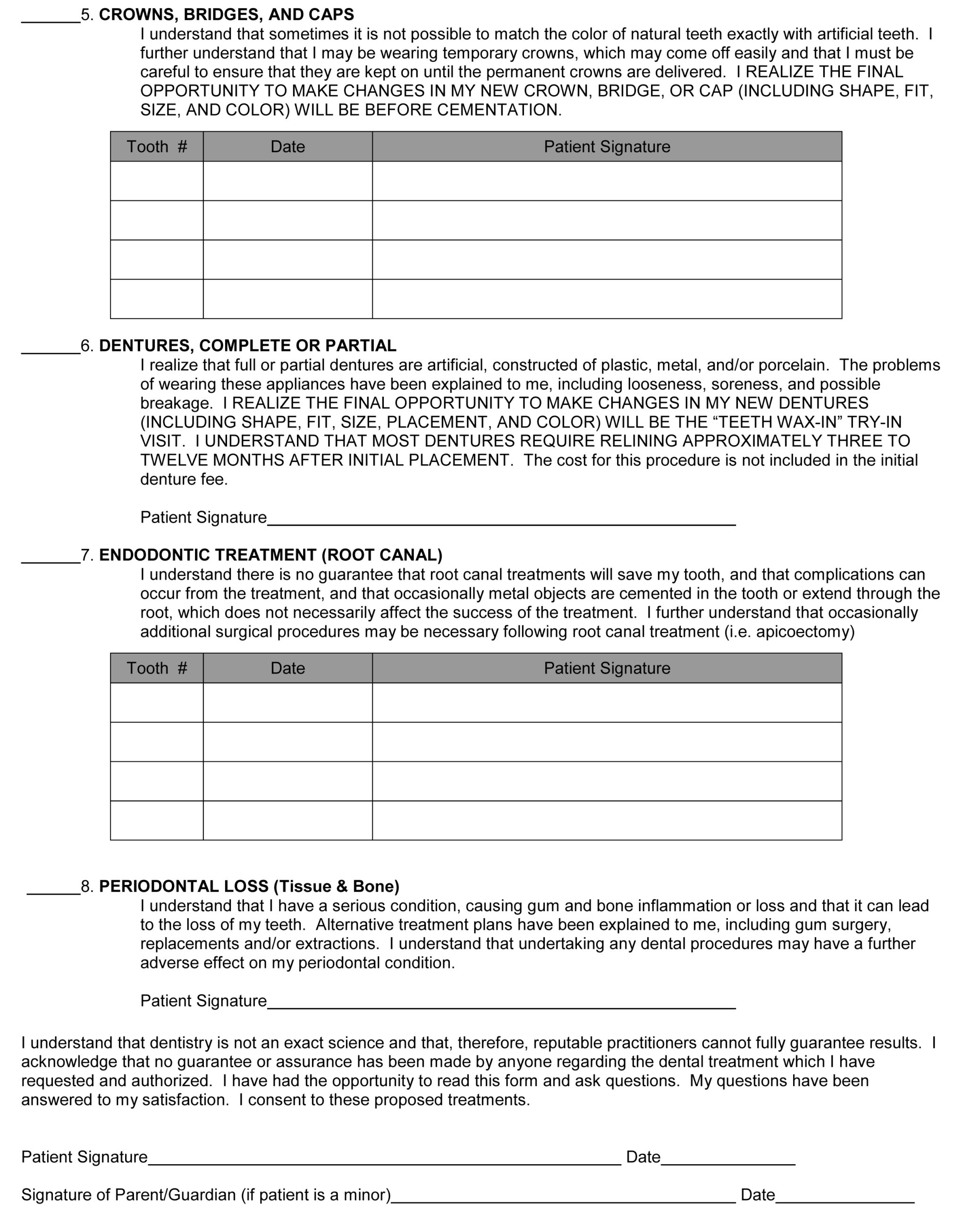 Treatment Consent Form 2