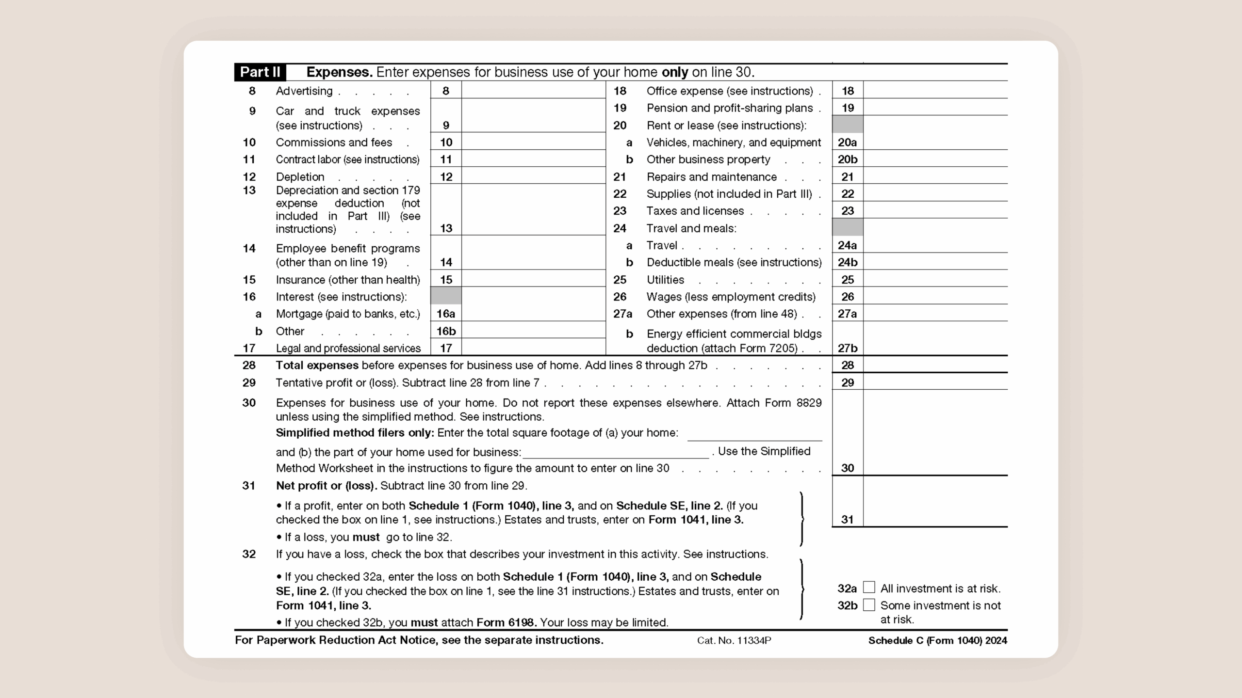 Understanding The Schedule C Tax Form