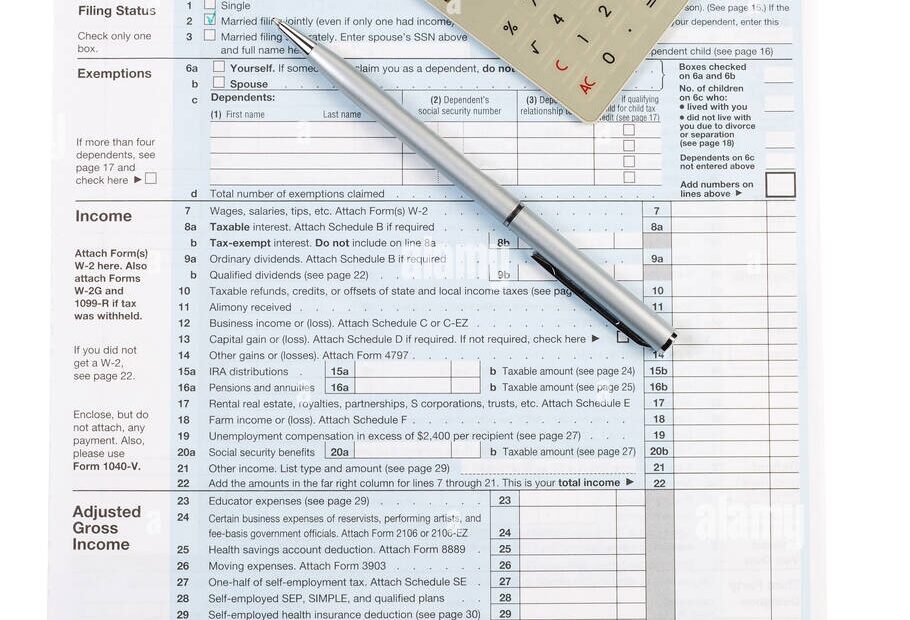 United States Tax Form Cut Out Stock Images U0026 Pictures Alamy