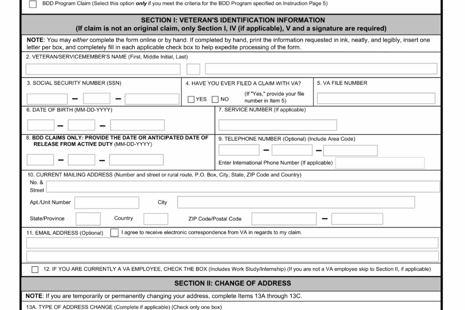 VA 21 526EZ Form 2024 2025 Fill Online With PDF Guru